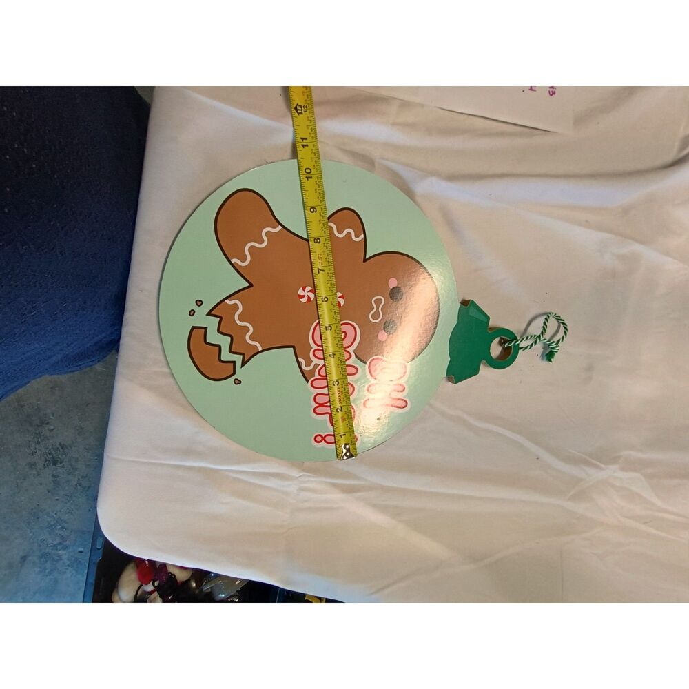 Target Bullseye Playground Christmas Gingerbread Oh Snap Wooden Hanging Sign